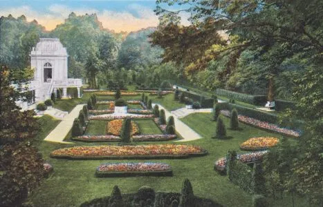 Elms Sunken Garden historic postcard_event cover